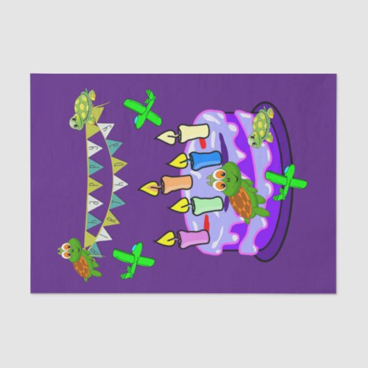 Happy Birthday-weefselschilfers Tissuepapier (Voorkant)