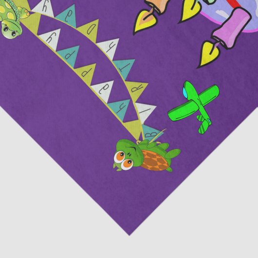 Happy Birthday-weefselschilfers Tissuepapier (Detail)