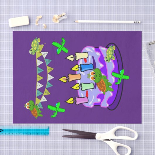 Happy Birthday-weefselschilfers Tissuepapier (Craft)