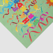 Happy Birthday-weefselschilfers Tissuepapier (Detail)