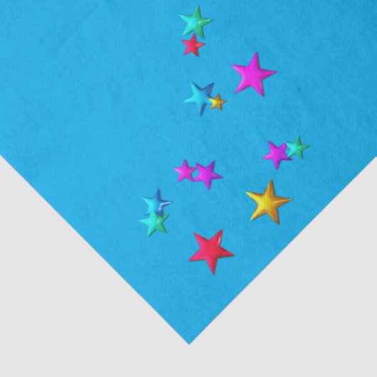 Happy Birthday-weefselsterren Tissuepapier (Detail)