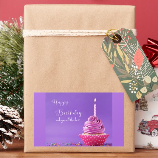 Happy Birthday wens u het allerbeste Rechthoekige Sticker (Feestdagen)