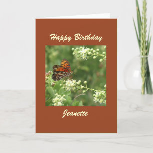 Happy Birthday Wenskaart, Butterfly, Custom Kaart