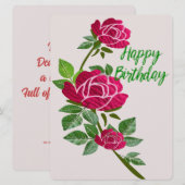 Happy Birthday Wenskaart Feestdagenkaart (Voorkant / Achterkant)