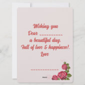 Happy Birthday Wenskaart Feestdagenkaart (Achterkant)