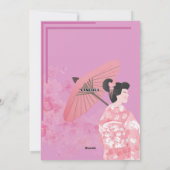 Happy Birthday Wenskaart (Japans thema) Feestdagenkaart (Achterkant)