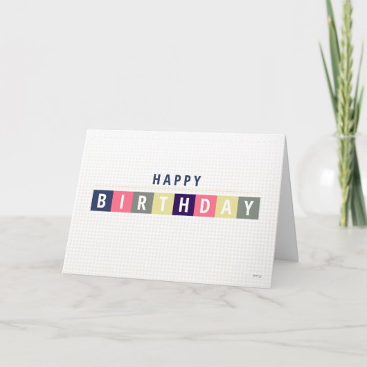 Happy Birthday Wenskaart Kaart (Voorkant)