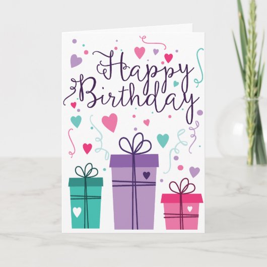 Happy Birthday Wenskaart Kaart (Voorkant)