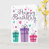 Happy Birthday Wenskaart Kaart (Gele Bloem)