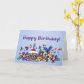 Happy Birthday - Wenskaart Kaart (Gele Bloem)