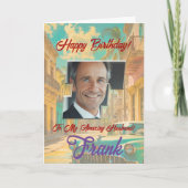 Happy Birthday Wenskaart met foto Bedankkaart (Voorkant)