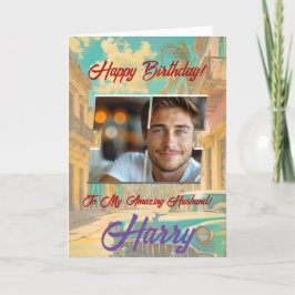 Happy Birthday Wenskaart met foto Bedankkaart