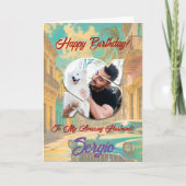 Happy Birthday Wenskaart met foto Bedankkaart (Voorkant)