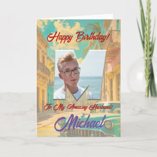 Happy Birthday Wenskaart met foto Bedankkaart