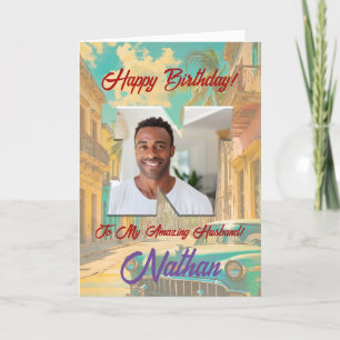 Happy Birthday Wenskaart met foto Bedankkaart