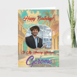 Happy Birthday Wenskaart met foto Bedankkaart