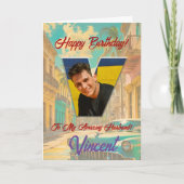 Happy Birthday Wenskaart met foto Bedankkaart (Voorkant)