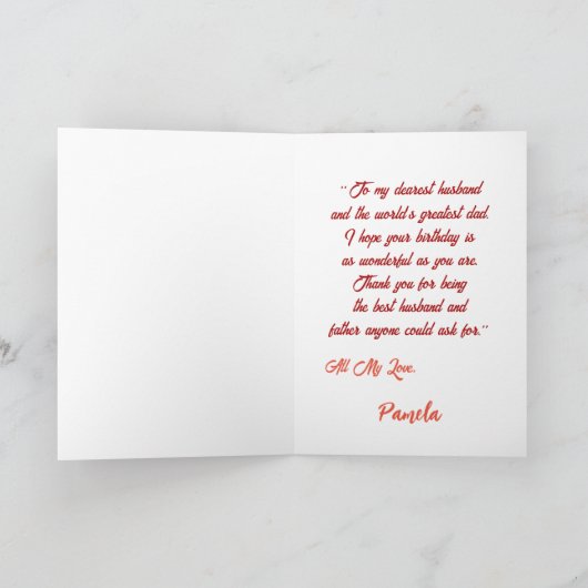 Happy Birthday Wenskaart met foto Bedankkaart (Binnen)