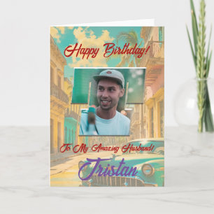 Happy Birthday Wenskaart met foto Bedankkaart