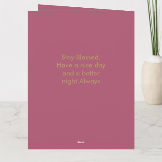 Happy Birthday Wenskaart Vertical Sjabloon (Achterkant)