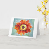 Happy Birthday Wenskaart, witte enveloppen Kaart (Gele Bloem)