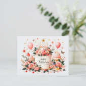 Happy Birthday Wenskaarten Briefkaart (Staand voorkant)