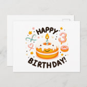 Happy Birthday Wenskaarten Briefkaart (Voorkant / Achterkant)