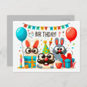 Happy Birthday Wenskaarten Briefkaart (Voorkant / Achterkant)