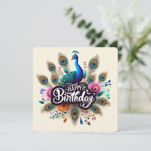 Happy Birthday Wenskaarten Feestdagenkaart (Staand voorkant)