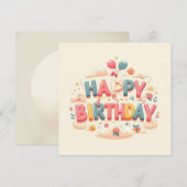 Happy Birthday Wenskaarten Feestdagenkaart (Voorkant / Achterkant)