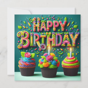 Happy Birthday wenskaarten Feestdagenkaart