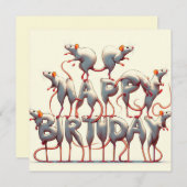 Happy Birthday Wenskaarten Kaart (Voorkant / Achterkant)