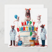 Happy Birthday Wenskaarten Kaart (Voorkant / Achterkant)