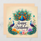 Happy Birthday Wenskaarten Kaart (Voorkant / Achterkant)