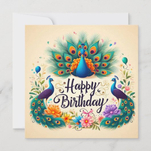 Happy Birthday Wenskaarten Kaart (Voorkant)