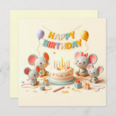 Happy Birthday Wenskaarten Kaart (Voorkant / Achterkant)