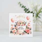 Happy Birthday Wenskaarten Kaart (Staand voorkant)