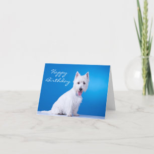 Happy Birthday West Highland Terrier Note Card Kaart