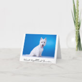 Happy Birthday West Highland Terrier Note Card Kaart (Achterkant)