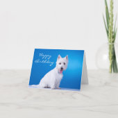 Happy Birthday West Highland Terrier Note Card Kaart (Voorkant)