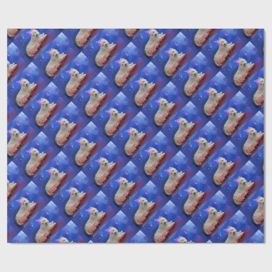 Happy Birthday Westie Cadeaupapier (Vlak)