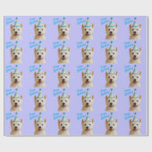 Happy Birthday Westie inpakpapier (Vlak)