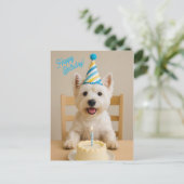Happy Birthday Westie Verjaardag Kaart (Staand voorkant)