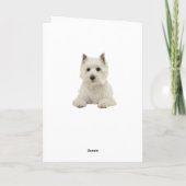 Happy Birthday White Highland Terrier Puppy Dog Kaart (Achterkant)