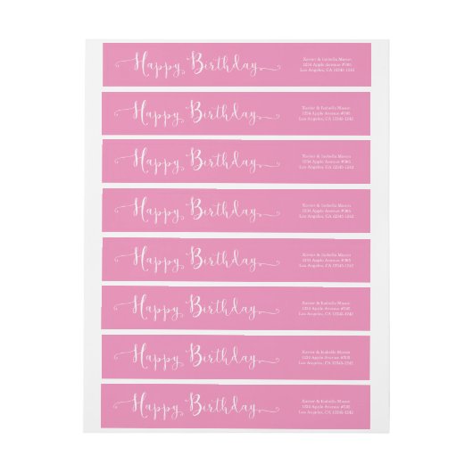 Happy Birthday White script (Vel)