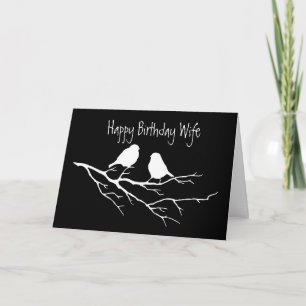 Happy Birthday Wife Special Friend, Two Birds Kaart