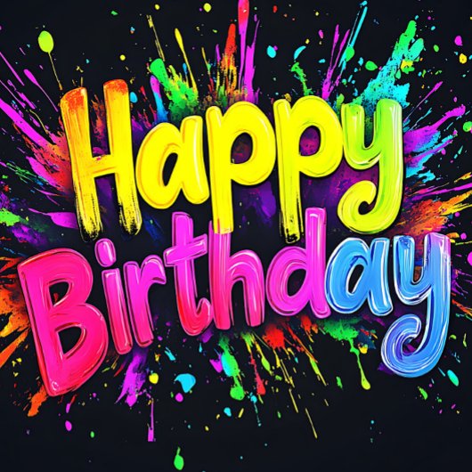 Happy Birthday  Wijn Etiket