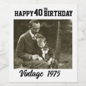 Happy Birthday (wijnlabel) Wijn Etiket (Enkel label)