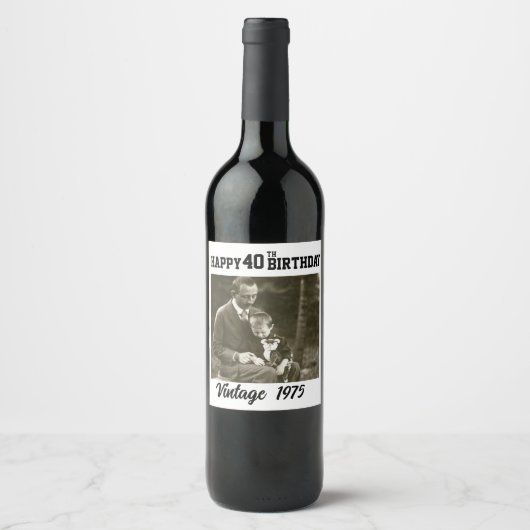 Happy Birthday (wijnlabel) Wijn Etiket (Voorkant)