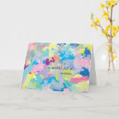 Happy Birthday wil Abstracte moderne kunst Kaart (Gele Bloem)